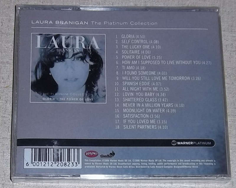 LAURA BRANIGAN The Platinum Collection SOUTH AFRICA Cat# CDWP 026