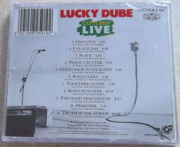 LUCKY DUBE Captured Live SOUTH AFRICA Cat# CDLUCKYD6