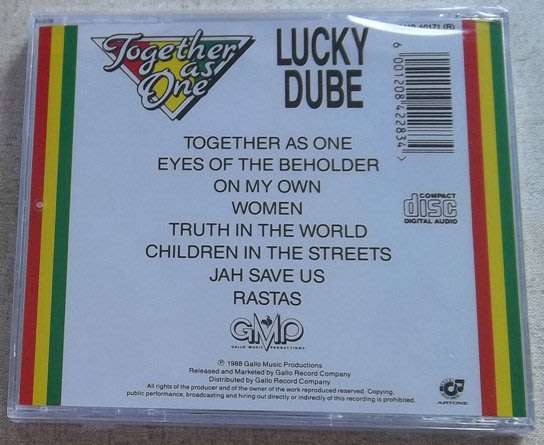 LUCKY DUBE Together As One Cat# CDGMP 40171 (R)