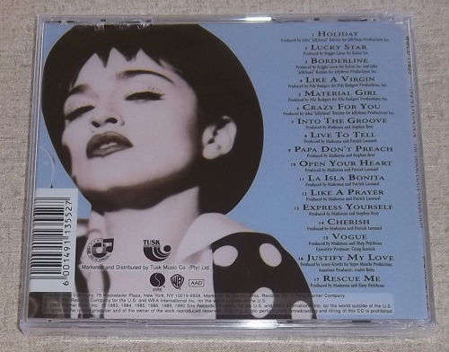 MADONNA The Immaculate Collection SOUTH AFRICA Cat# WBCD 11632