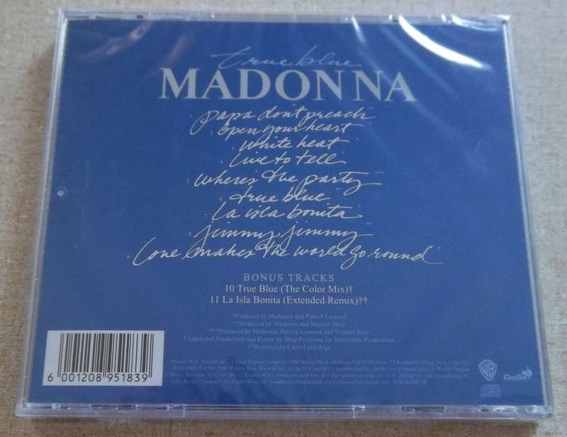 MADONNA True Blue + Bonus Tracks Cat# WBCD 1997