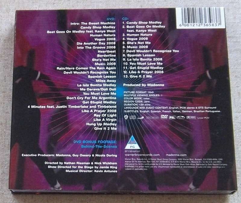 MADONNA Sticky & Sweet CD/DVD South African Pressing Cat# WBCD 2241 no sticker