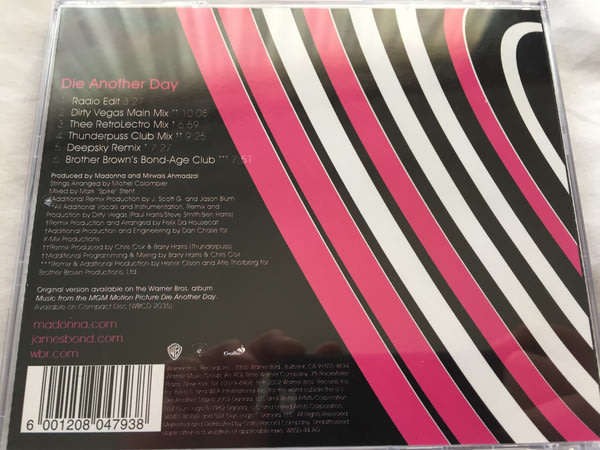 MADONNA Die Another Day South African CD Maxi Single