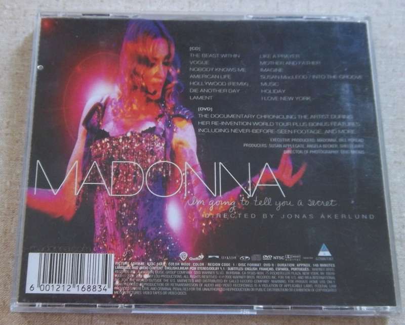 MADONNA I'm Gonna Tell You A Secret CD/DVD SOUTH AFRICA Cat#WBCD 2120 No sticker