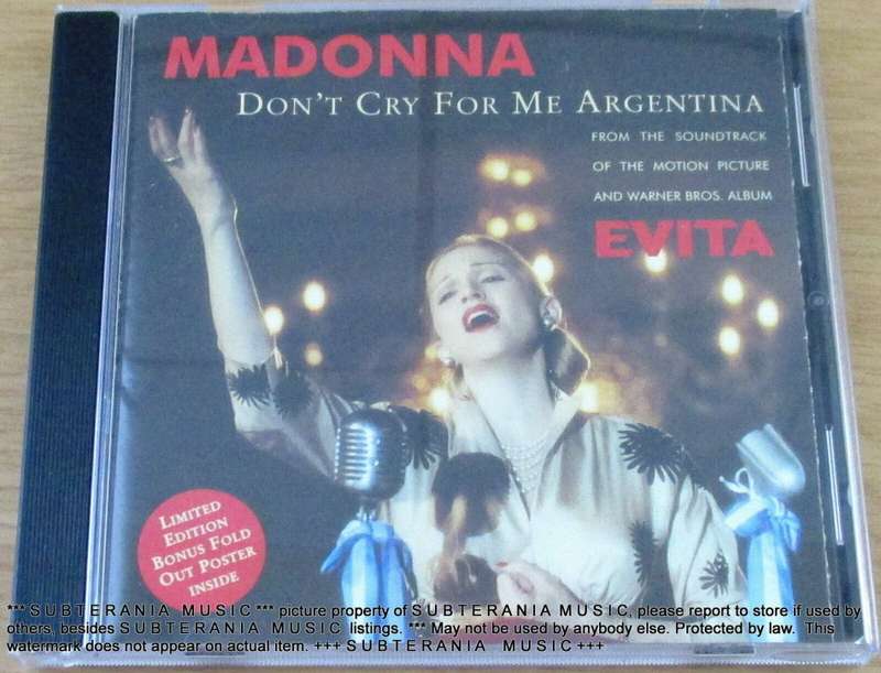 MADONNA Dont Cry For Me Argentina AUSTRALIA Cat# 9362438302