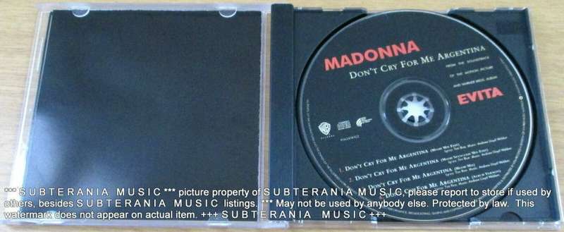 MADONNA Dont Cry For Me Argentina AUSTRALIA Cat# 9362438302