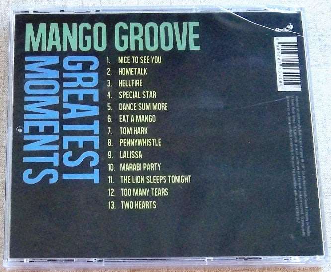 MANGO GROOVE Greatest Moments SOUTH AFRICA Cat#CDGBS012