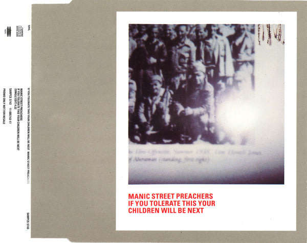 MANIC STREET PREACHERS If You Tolerate This Your Children Will Be Next PROMO CD [msr]