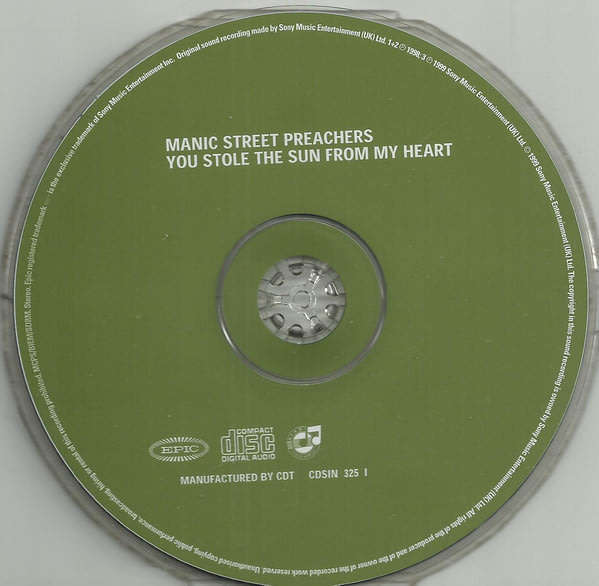 MANIC STREET PREACHERS You Stole The Sun From My Heart South African Cd Single [msr]