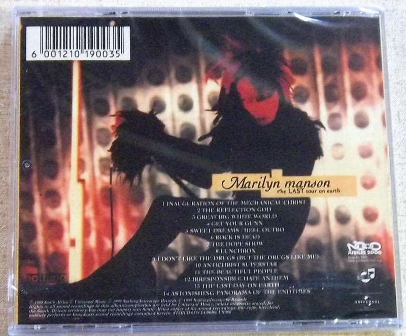 MARILYN MANSON The Last Tour On Earth SOUTH AFRICA Cat# STARCD 6534