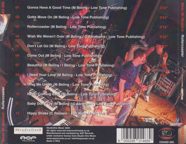 MEAN MR MUSTARD Rollercoaster CD