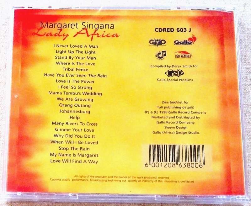 MARGARET SINGANA Lady Africa SOUTH AFRICA Cat# CDRED 603 J