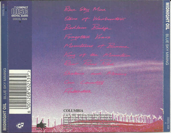 MIDNIGHT OIL Blue Sky Mining CD  [msr]