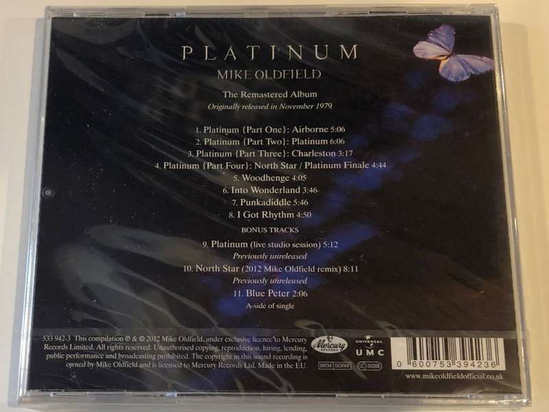 MIKE OLDFIELD Platinum 2012 Stereo Remaster CD