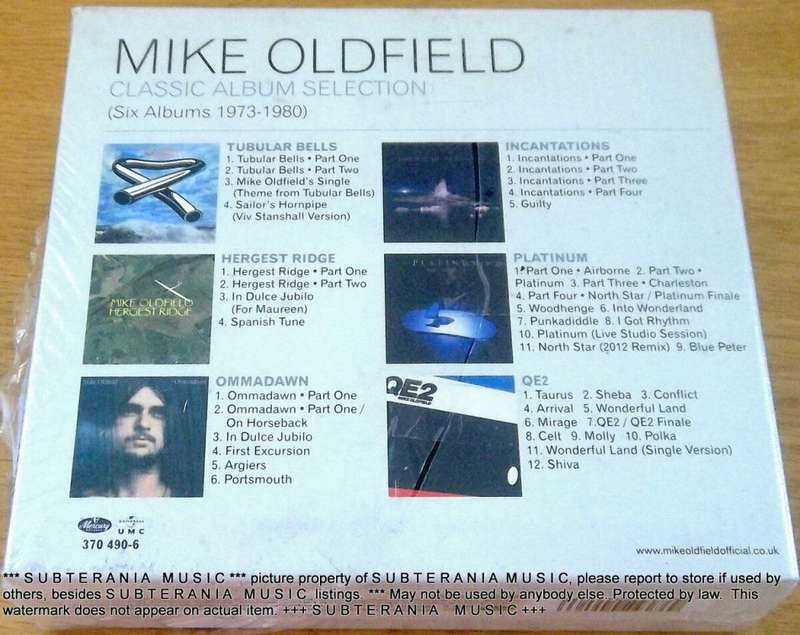 MIKE OLDFIELD Classic Album Selection (Six Albums 1973-1980) BOX SET