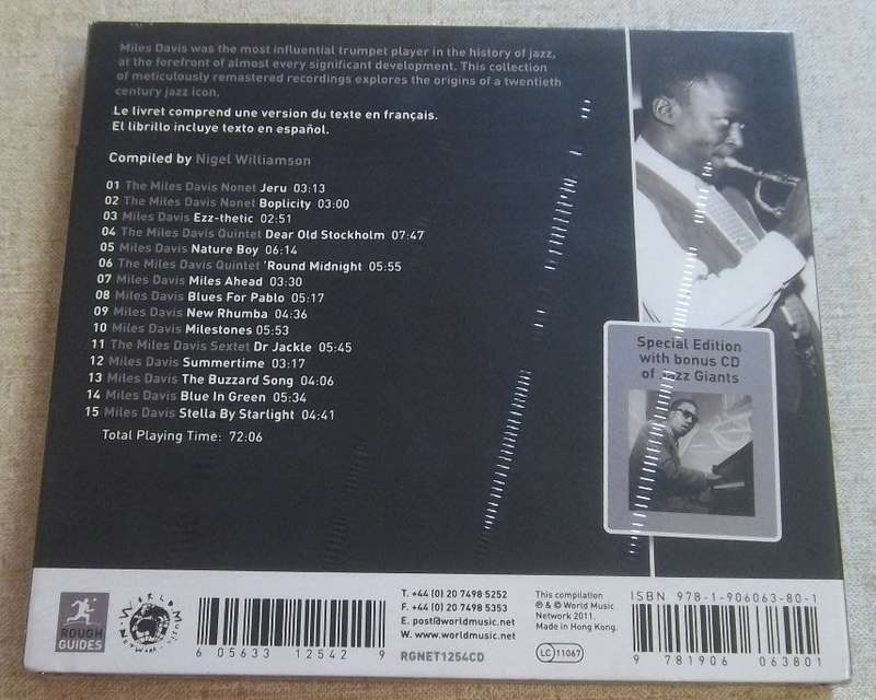 The Rough Guide To Jazz Legends MILES DAVIS Reborn and Remastered 2 CD