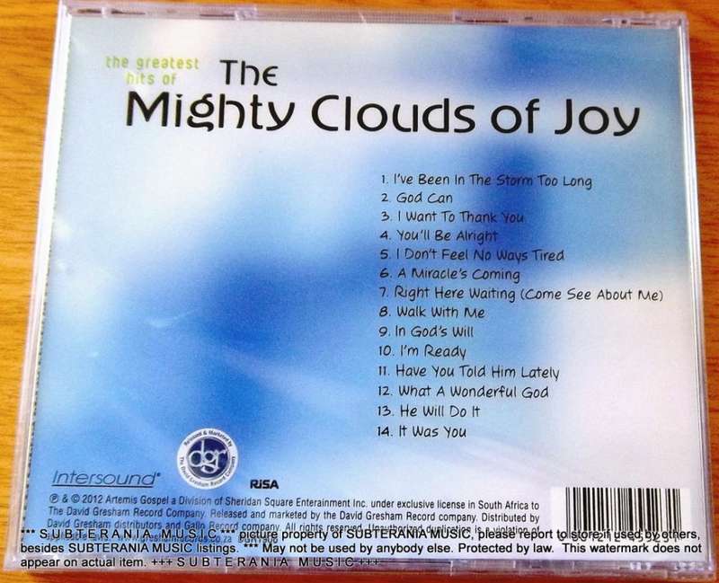 THE MIGHTY CLOUDS OF JOY The Greatest Hits SOUTH AFRICA Cat# DGR1906