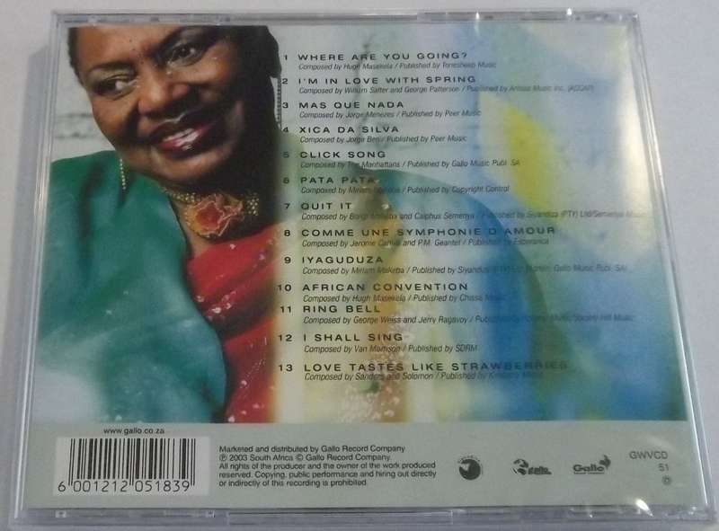 MIRIAM MAKEBA Reflections SOUTH AFRICA Cat# GWVCD 51