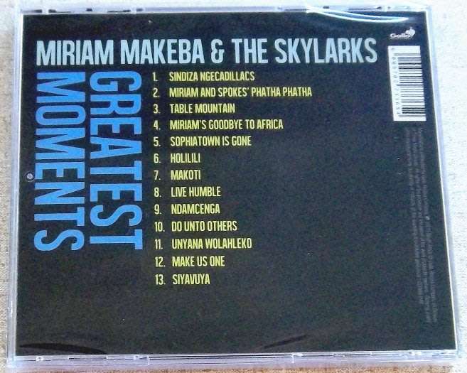 MIRIAM MAKEBA Greatest Moments SOUTH AFRICA Cat#CDGBS049