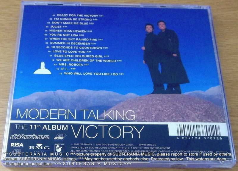 MODERN TALKING Victory  The 11th Album SOUTH AFRICA CDARI(WF)1359 [VG+]