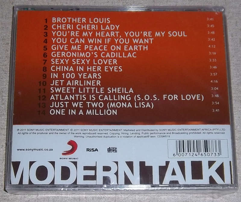 MODERN TALKING 14 Great Hits SOUTH AFRICA Cat# CDSM519