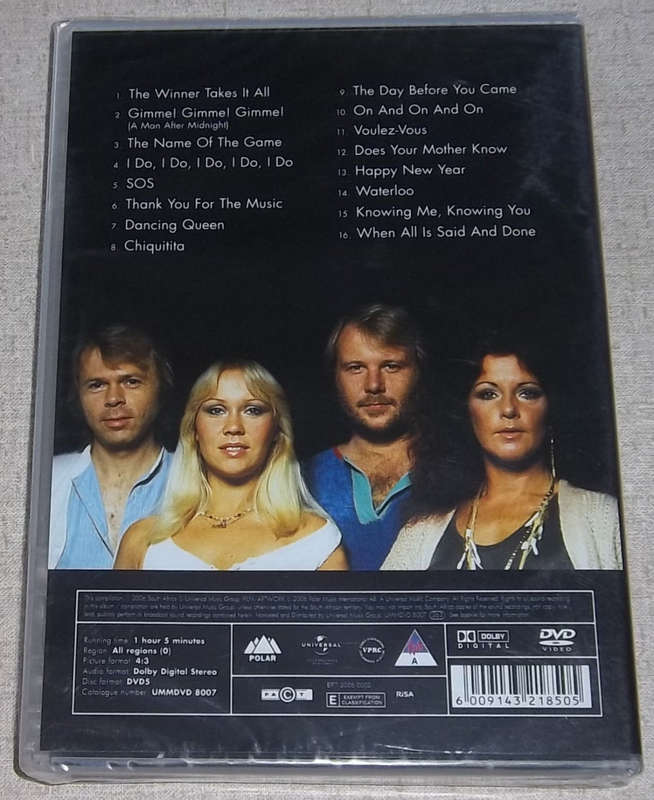 ABBA 16 Hits DVD SOUTH AFRICA Cat# UMDVD 8007 ALL REGIONS