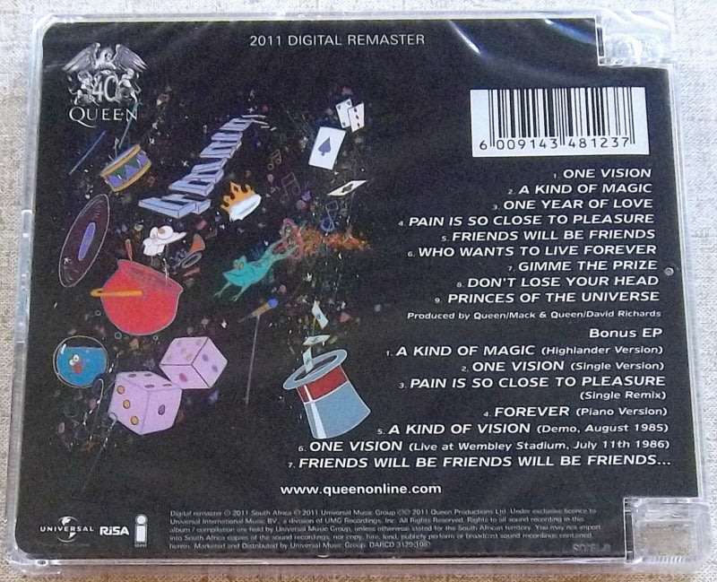 QUEEN A Kind Of Magic 2xCD Remastered Deluxe Edition SOUTH AFRICA Cat# DARCD 3129
