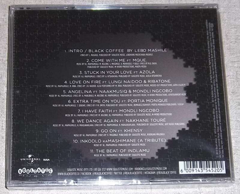 BLACK COFFEE Pieces of Me CD SOUTH AFRICA Cat# CDRBL 790