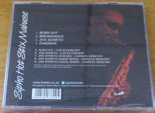 SIPHO HOTSTIX MABUSE 30 Years of Burn Out + bonus tracks SOUTH AFRICA Cat# STIM CD02