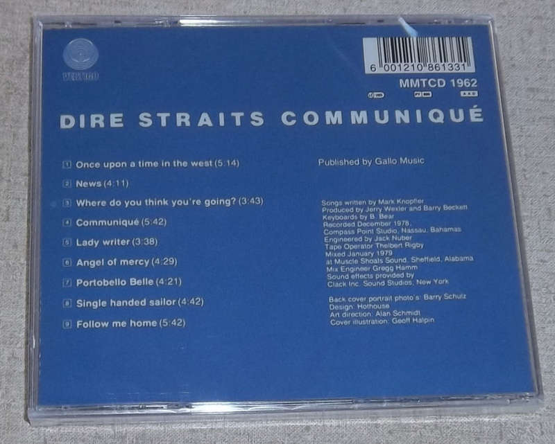 DIRE STRAITS Communique [remastered] Debut CD SOUTH AFRICA Cat# MMTCD 1962