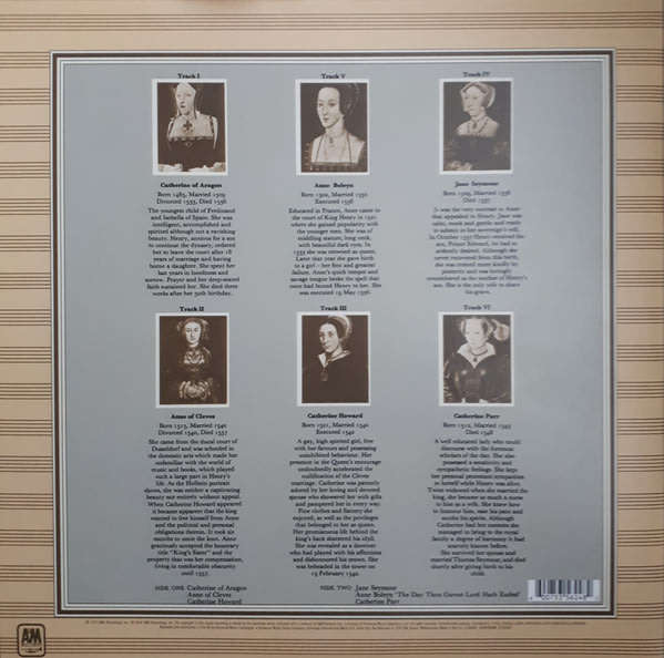 ROCK WAKEMAN The Six Wives Of Henry VIII VINYL LP Record