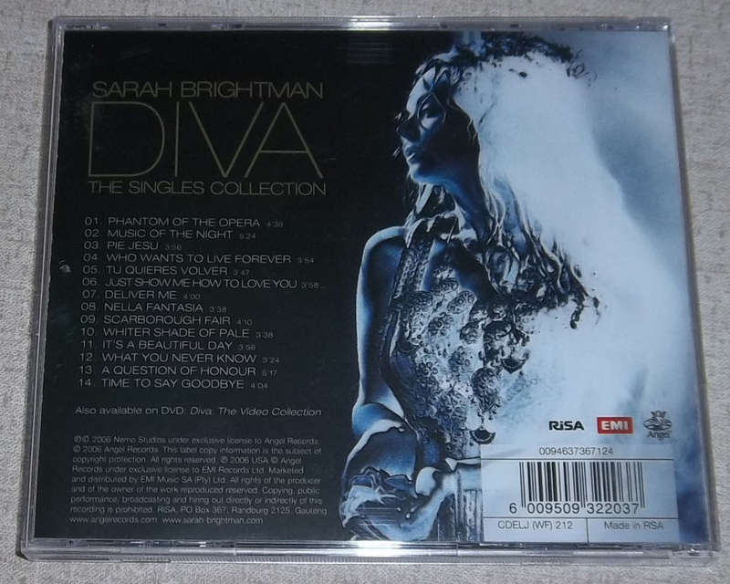 SARAH BRIGHTMAN Diva Singles Collection SOUTH AFRICA Cat# CDELJ 212 [SEALED]