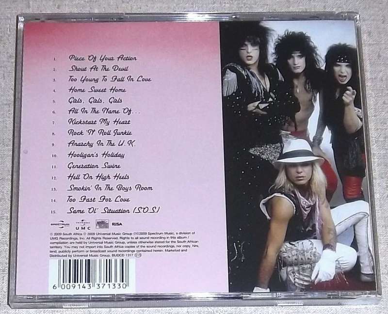 MOTLEY CRUE Classic SOUTH AFRICA 2009 Cat# BUDCD 1317