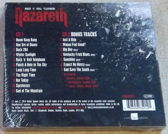 NAZARETH Rock 'N' Roll Telephone 2xCD  EUROPE Cat# USMFLDCD001