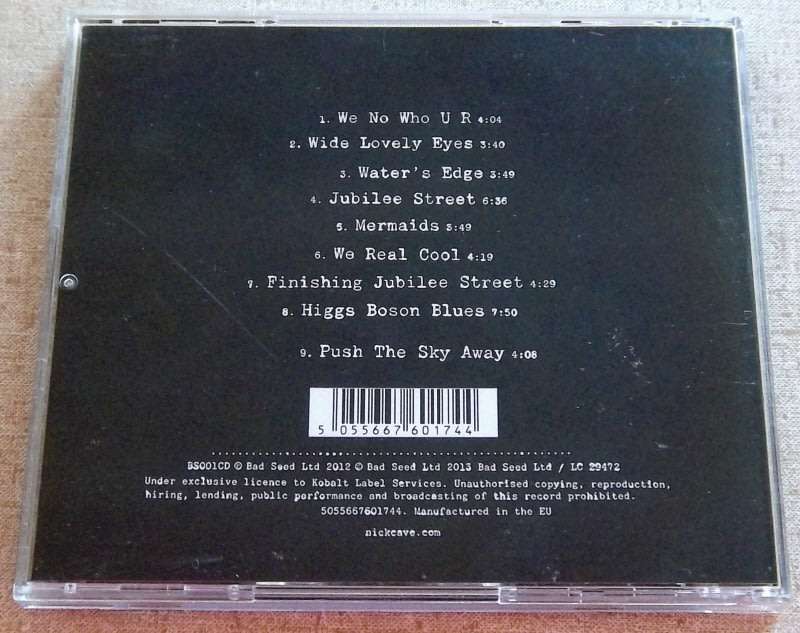 NICK CAVE & THE BAD SEEDS Push The Sky Away EUROPE Cat# BS001CD