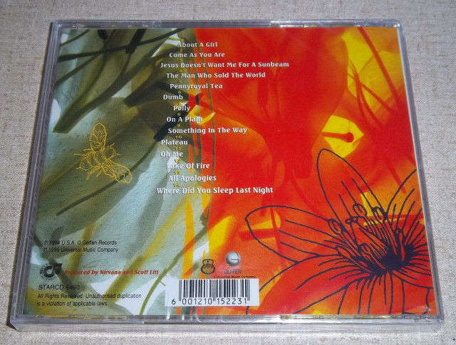 NIRVANA Unplugged in New York SOUTH AFRICA Cat# STARCD 6460