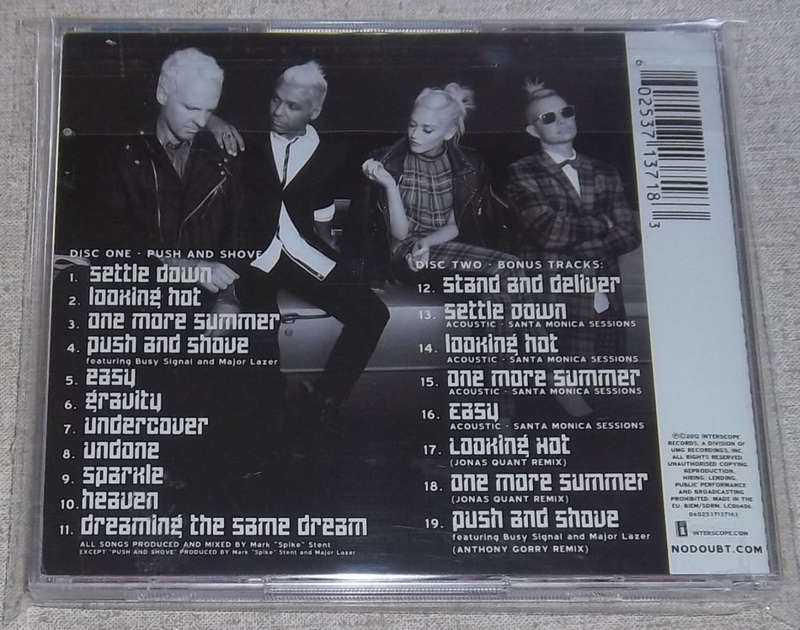 NO DOUBT Push and Shove Deluxe Edition 2CD [Blue] Catalogue#: 6 02537 13718 3