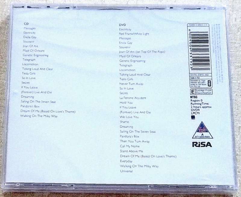 OMD Messages Greatest Hits CD + DVD SOUTH AFRICA Cat# CDVIRD 882 Region Free DVD