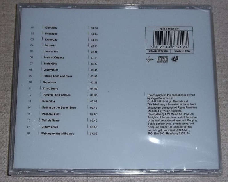 OMD The Singles SOUTH AFRICA Cat# CDVIR 396