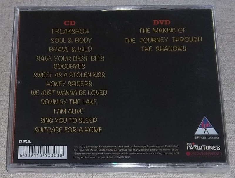 THE PARLOTONES Journey Through The Shadows CD + DVD SOUTH AFRICA Cat# SOVCD052