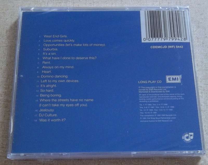PET SHOP BOYS Discography The Complete Singles Collection CDEMCJD (WF) 5442