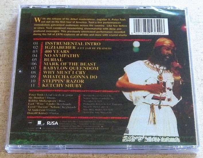 PETER TOSH Live & Dangerous: Boston 1976 SOUTH AFRICA #CDCOL5831