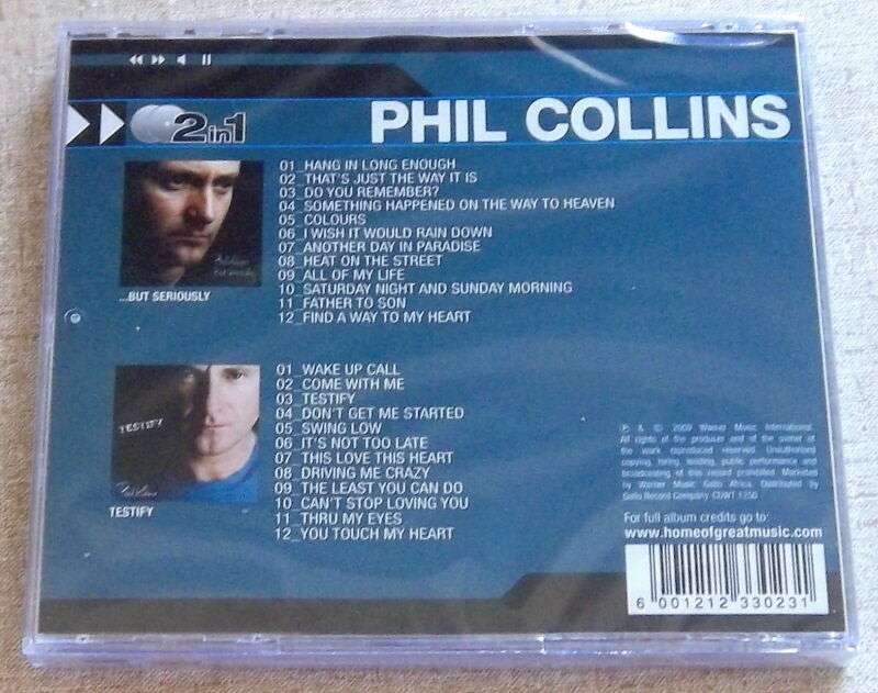 PHIL COLLINS But Seriously / Testify 2xCD SOUTH AFRICA Cat# CDWT 1250