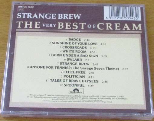 CREAM Strange Brew - The Very Best Of Cream CD