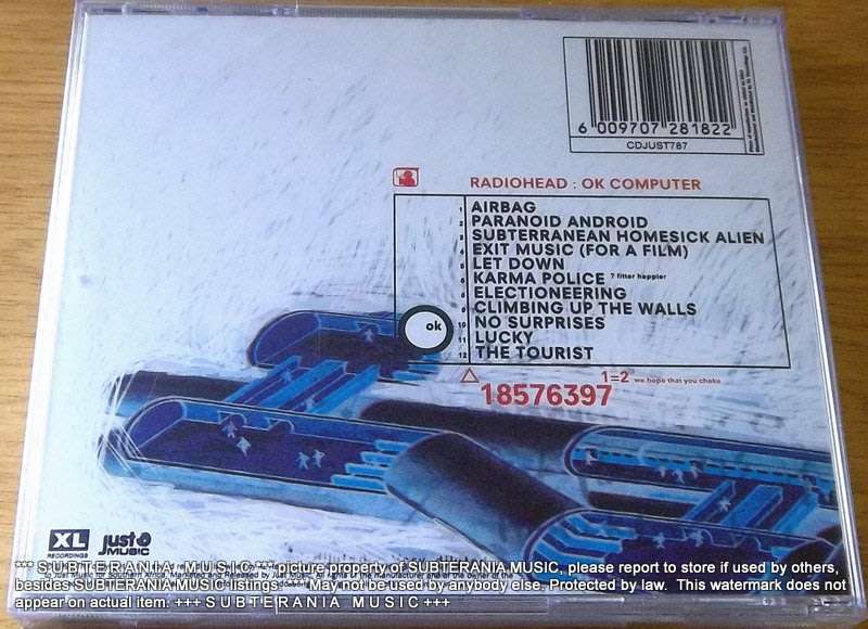 RADIOHEAD OK Computer SOUTH AFRICA Cat# CDJUST 787 *2017 re-issue*