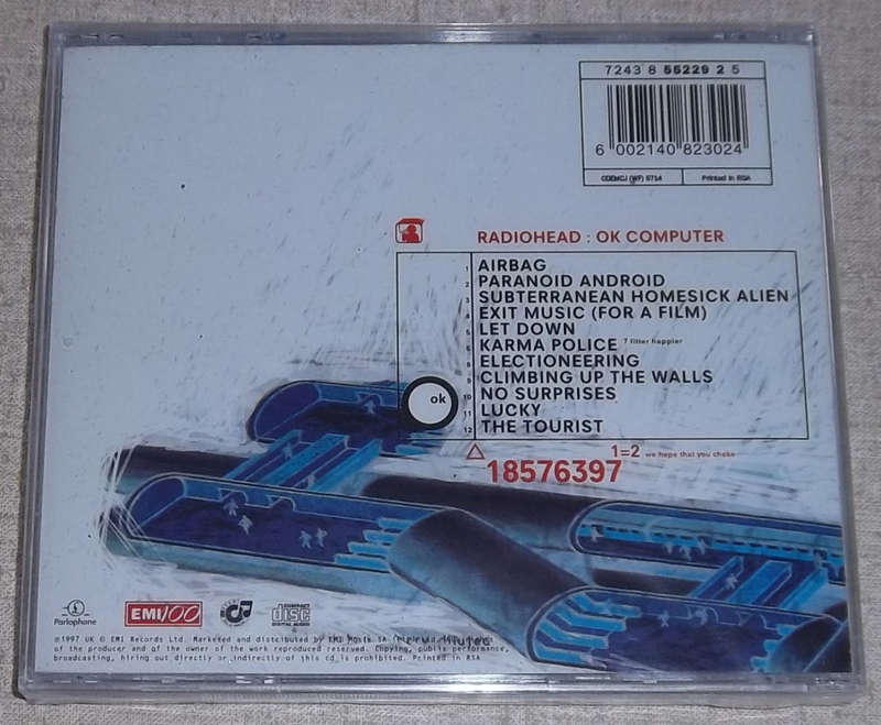RADIOHEAD OK Computer SOUTH AFRICA Cat# CDEMCJ 5714 [VG+]