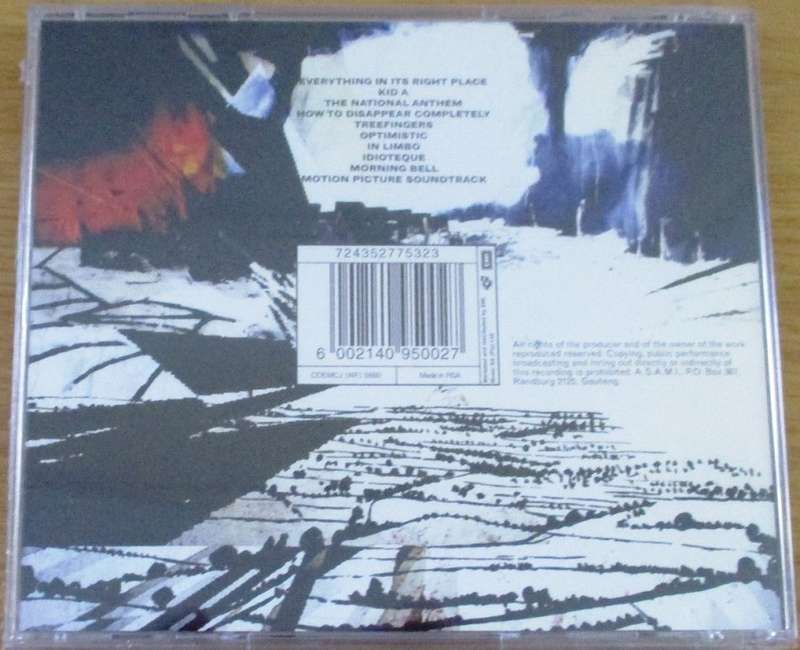 RADIOHEAD Kid A SOUTH AFRICA Cat# CDEMCJ(WF) 5580