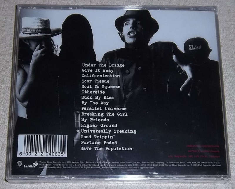 RED HOT CHILI PEPPERS Greatest Hits SOUTH AFRICA Cat# WBCD 2063