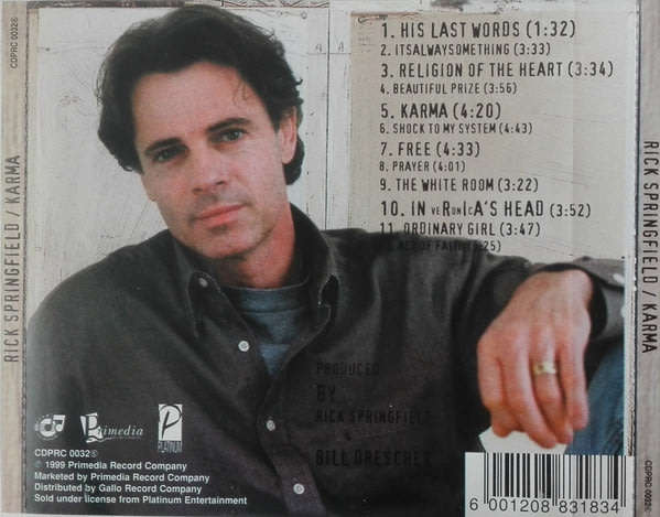 RICK SPRINGFIELD Karma CD