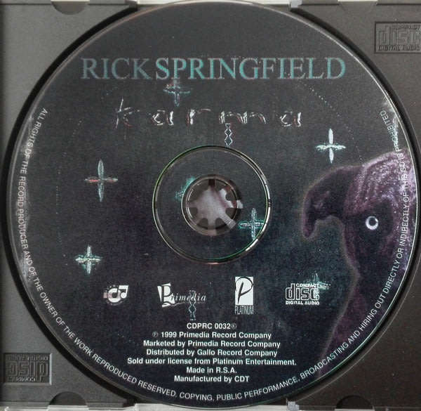 RICK SPRINGFIELD Karma CD